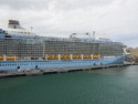 The huge Anthem of the Seas is in port nearby